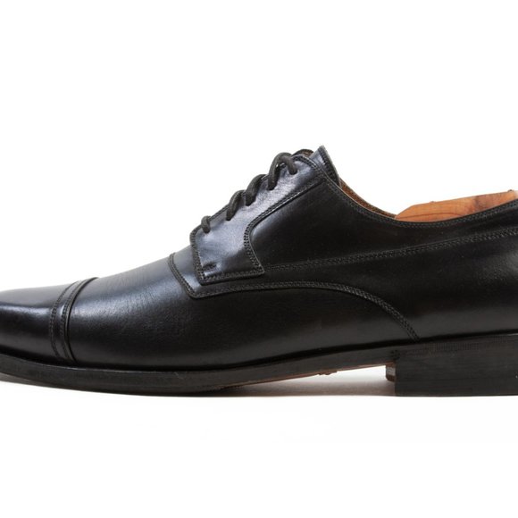 Gucci Black Leather Cap Toe Oxford Shoes - Picture 2 of 6